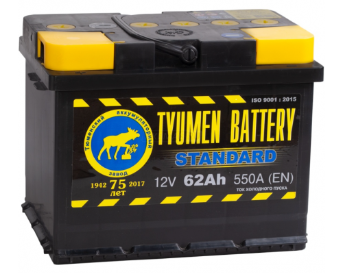 Аккумулятор TYUMEN BATTERY STANDARD 62 А/ч 580EN п/п