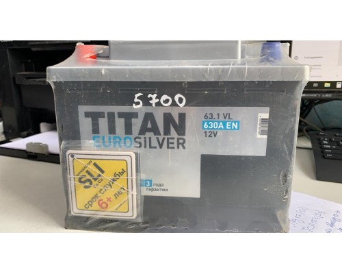 Аккумулятор TITAN EUROSILVER 63 A/ч 610EN о/п